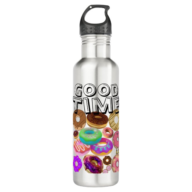 Mikitiez donut picknicknica Pridemonth Olympia Edelstahlflasche (Vorderseite)