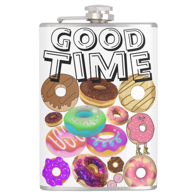 Mikitiez donut picknicknica Pridemonth Olympia Flachmann (Vorderseite)