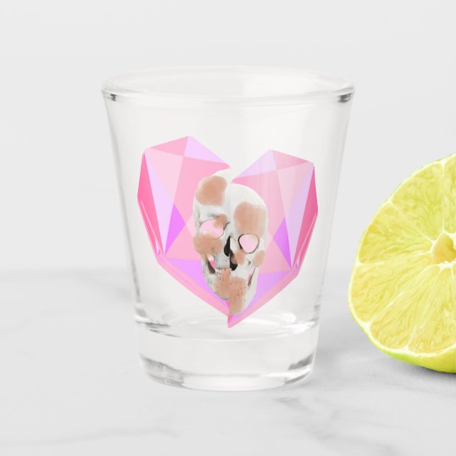 Mikitiez dreamer Schädel Tätowierung Regenbogenstr Schnapsglas (Vorderseite)