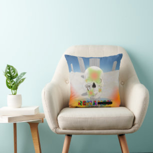 Mikitiez dreamer Schädel tatto Regenbogen Rose Str Kissen