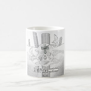 Mikitiez dreamer Schädel Tatto Regenbogen Rosen Ge Kaffeetasse