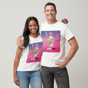 Mikitiez dreamer Schädel Tatto Regenbogen Rosen Ge T-Shirt
