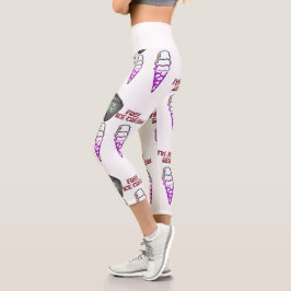 Mikitiez Eis Gelato Rollingstone Rock grün Capri Leggings