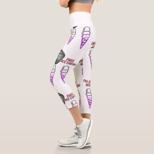Mikitiez Eis Gelato Rollingstone Rock grün Capri Leggings