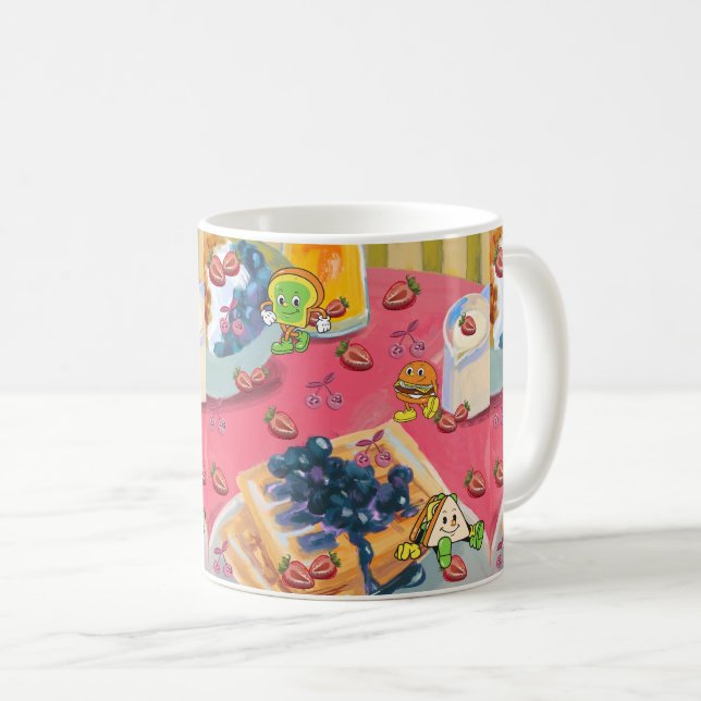 Mikitiez Erdbeere yogerry usaflag Hammerobst Kaffeetasse (VorderseiteRechts)