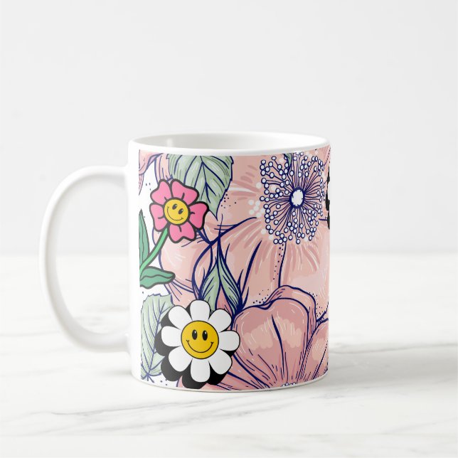 Mikitiez Erdday Natur Selflove Rose Blume Kaffeetasse (Links)