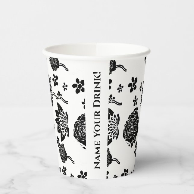 Mikitiez Erdday Natur Selflove Rose Blume Pappbecher (Links)
