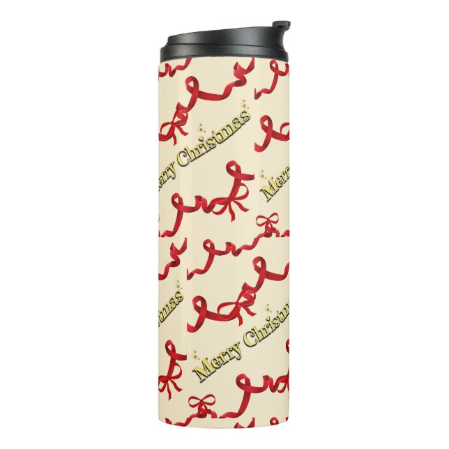 Mikitiez gothmas ribbon redwhite candycane x'mas thermosbecher (Nach links gedreht)