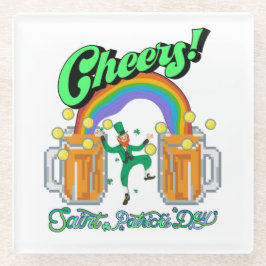 Mikitiez grünes Glück Saint Patrick's Day Irishbie Glasuntersetzer