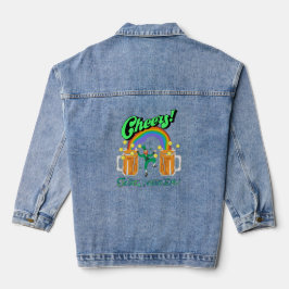 Mikitiez grünes Glück Saint Patrick's Day Irishbie Jeansjacke