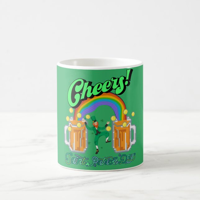 Mikitiez grünes Glück Saint Patrick's Day Irishbie Kaffeetasse (Mittel)
