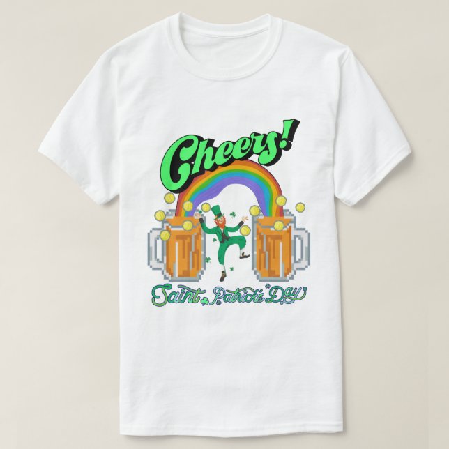 Mikitiez grünes Glück Saint Patrick's Day Irishbie T-Shirt (Design vorne)