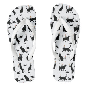 Mikitiez gruseliger Bombay Schwarzkatze Halloween Flip Flops