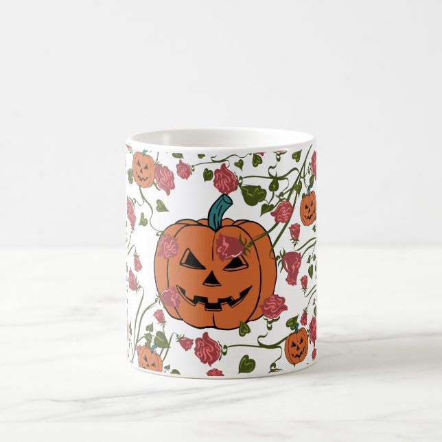 Mikitiez halloween Kürbis spookkoker Oktober rot Kaffeetasse (Mittel)