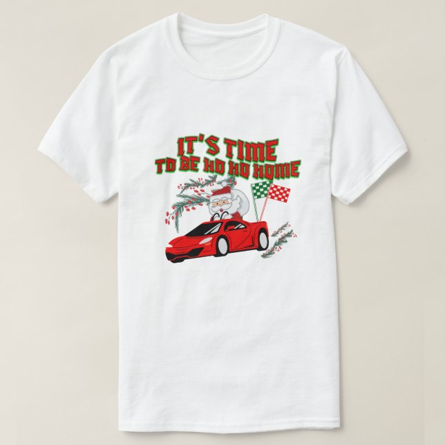 Mikitiez ho ho ho santaclaus sleigh Zuhause T-Shirt (Design vorne)