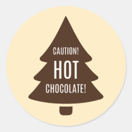 Mikitiez hotchocolate christmas mashmello warm runder aufkleber