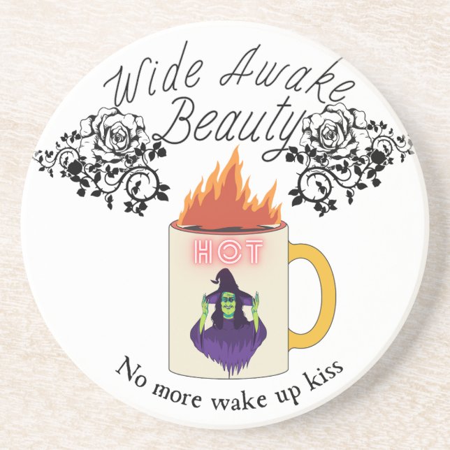 Mikitiez Kaffee halloween Hexenmeisterin Getränkeuntersetzer (Vorne)