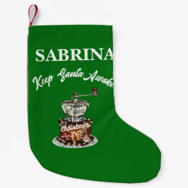 Mikitiez Kaffee Weihnachten Zitat niedliche Koffei Kleiner Weihnachtsstrumpf