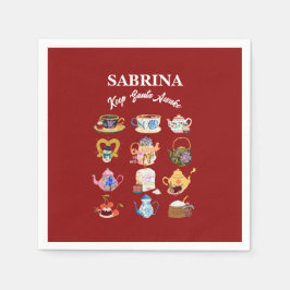 Mikitiez Kaffee Weihnachten Zitat niedliche Koffei Serviette