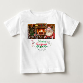 Mikitiez klassicwhitechristmas leichte jollyhola baby t-shirt