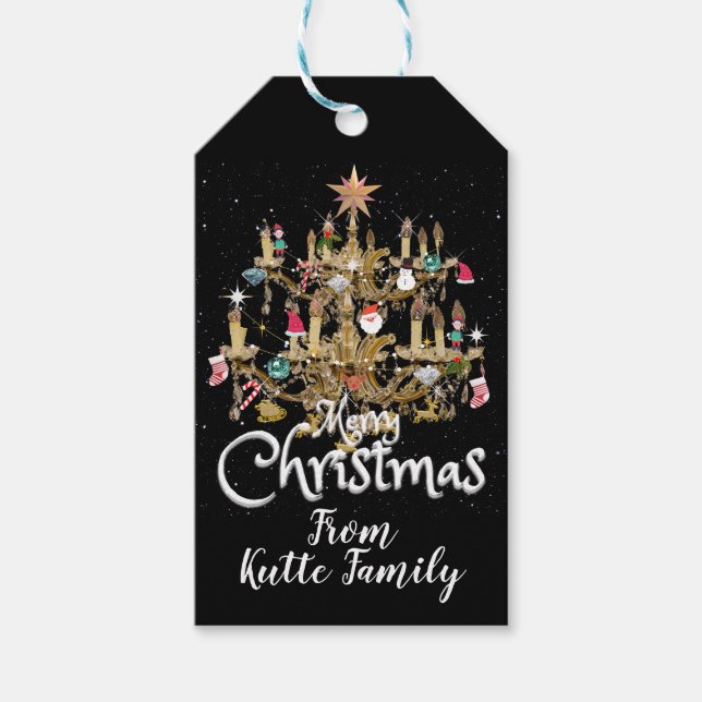 Mikitiez klassicwhitechristmas leichte jollyhola geschenkanhänger (Vorderseite)