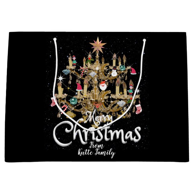 Mikitiez klassicwhitechristmas leichte jollyhola große geschenktüte (Vorderseite)