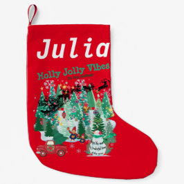 Mikitiez klassicwhitechristmas leichte jollyhola kleiner weihnachtsstrumpf