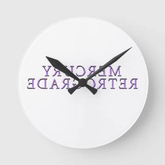 Mikitiez lavender mercuryretrograde galaxie astro runde wanduhr