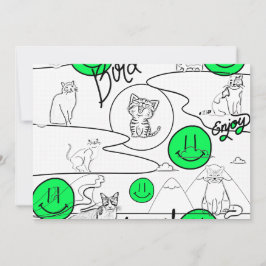 Mikitiez meow Summer Cat Party Beach Einladung