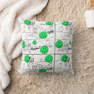 Mikitiez meow Summer Cat Party Beach Kissen