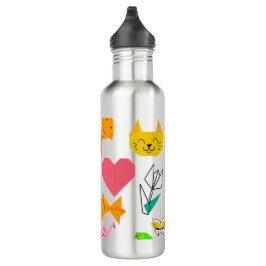 Mikitiez Origami-Krebs-Sommerjuwelkatze Edelstahlflasche