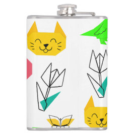 Mikitiez Origami-Krebs-Sommerjuwelkatze Flachmann