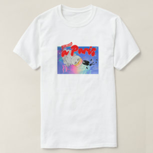Mikitiez Paris France Macaron blur Anzug Krawatte T-Shirt