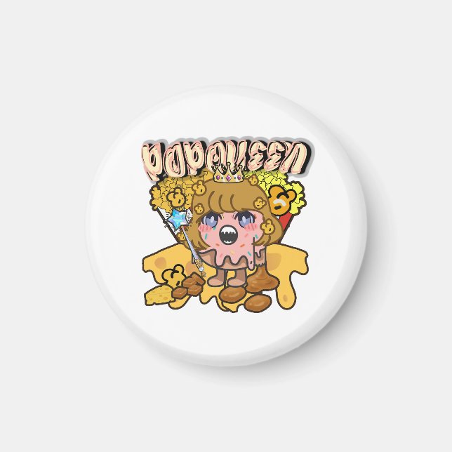 Mikitiez Popqueen Popcorn Moivenight Kino Magnet (Vorne)