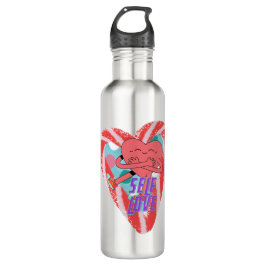 Mikitiez rosa Herz selflove june gemini Edelstahlflasche