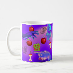 Mikitiez roter Schädel giftiger Apfel veganer Somm Kaffeetasse
