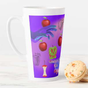 Mikitiez roter Schädel giftiger Apfel veganer Somm Milchtasse