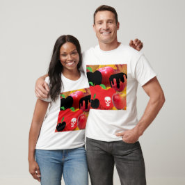 Mikitiez roter Schädel giftiger Apfel veganer Somm T-Shirt