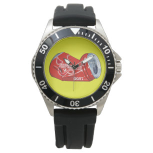 Mikitiez Rotkorn-Pop Armbanduhr
