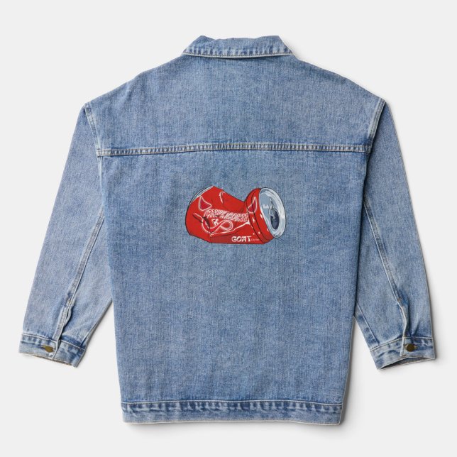 Mikitiez Rotkorn-Pop Jeansjacke (Rückseite)