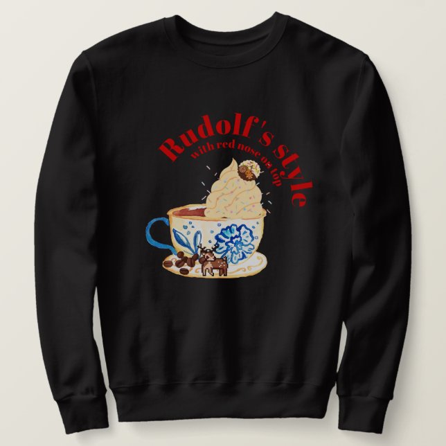 Mikitiez rudolf rednose raindeer christmas cherry sweatshirt (Design vorne)