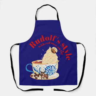 Mikitiez rudolf rotnose raindeAll-over Print Schür Schürze