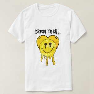 Mikitiez schmelzen gelbes Herz lächeln Freundschaf T-Shirt