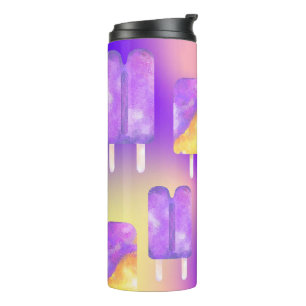 Mikitiez Sommerregenbogen lila Goldpopsilie Thermosbecher