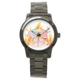 Mikitiez Sommerteddy Bären Gelee Rotwein Feuer Armbanduhr