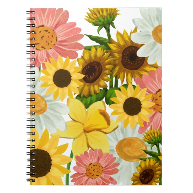 Mikitiez Sommerurlaub Blume Notizblock (Vorderseite)