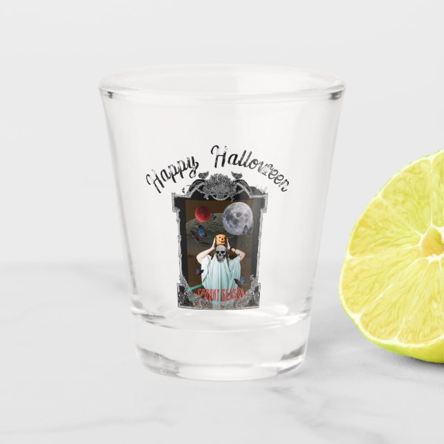 Mikitiez spooky vibes Vintag gothic halloween Schnapsglas (Vorderseite)