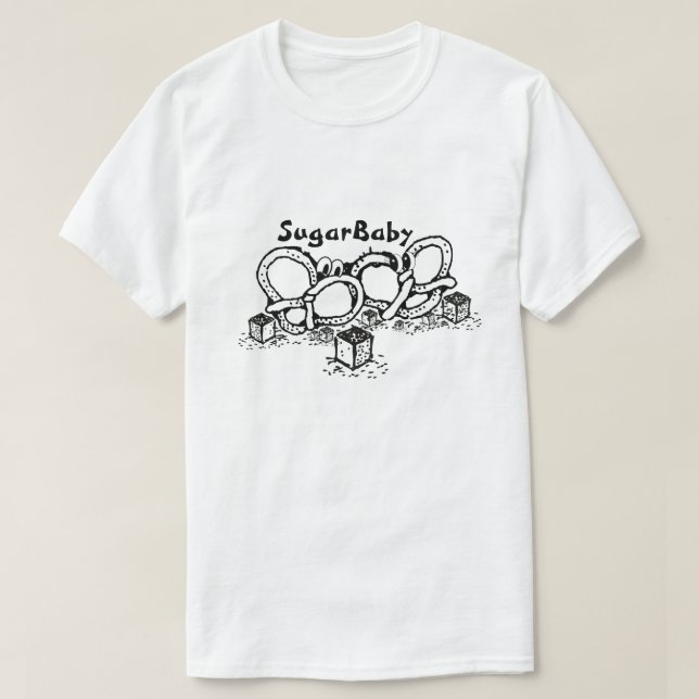 Mikitiez sugarbaby pretzel paar Freunde süße T-Shirt (Design vorne)