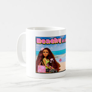 Mikitiez Thailand Kokosstrand Lotus pink weiß Kaffeetasse