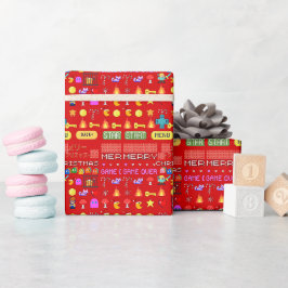 Mikitiez Weihnachten Videospiel cutepenguin Geschenkpapier